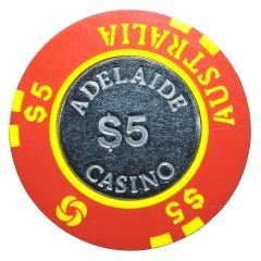 Token/Chip - 5 Dollars - Adelaide Casino Chip