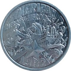 Mardi Gras Token - Bacchus American Heroes and Heroines, New Orleans, Louisiana