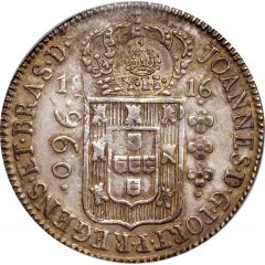 8 Reales - Isabela II Countermark on Brazil 960 Reis