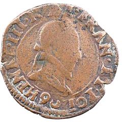 Double Tournois - Henri III Rennes mint