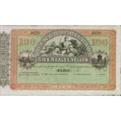 100 Reales de Vellón Banco de Bilbao