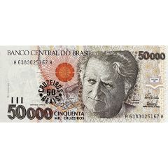 50 Cruzeiros Reais overprinted on P# 234