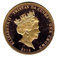 1 Crown - Elizabeth II Mother Teresa`s Canonisation - Gold Plated