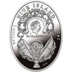 1 Dollar - Elizabeth II Blue Tsarevich Constellation Egg