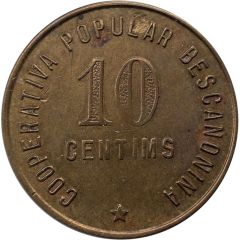 10 Centimos - Cooperativa Popular Bescanonina