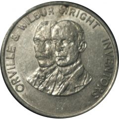 Token - Shell Famous Americans Coin Game Orville and Wilbur Wright Inventors