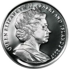 1 Crown - Elizabeth II Falkland Islands Fishery, Silver Proof Issue