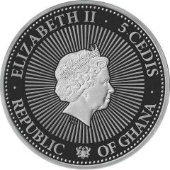 5 Cedis - Elizabeth II Diamond Brown Bear