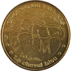 Tourist token - Monnaie de Paris - Grotte de Villars - Le cheval bleu