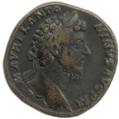 Sestertius - Marcus Aurelius TR P XVIII IMP II COS S C, Victory