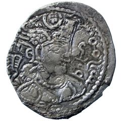 Drachm - Alchon Huns - Tobazini Sassanian type, Warham IV imitation, Type 32, unknown mint