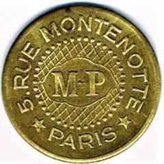 Jeton d'audition - Montenotte-Palace - Paris [75]