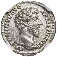 Denarius - Marcus Aurelius P M TR P XVIII IMP II COS III, Mars, Rome