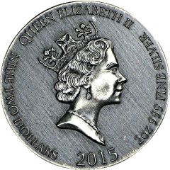 2 Dollars - Elizabeth II King Cnut