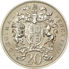 20 Decimal Pence Uniface Pattern
