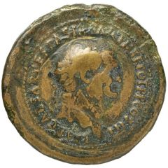 Sestertius - Vespasian SIGNIS RECEPTIS S C, Victory