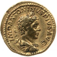 Aureus - Elagabalus P M TR P IIII COS III P P, Sol