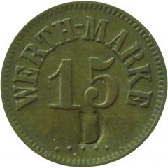 15 Pfennig Werth-Marke, Countermarked `D`