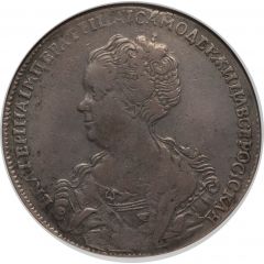 Rouble - Catherine I СПБ, portrait to the left