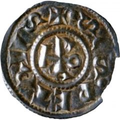 Denier - Leo III and emperor Charlemagne