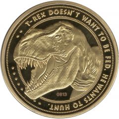 Token - Jurassic Park 25th Anniversary, T-Rex, gold edition