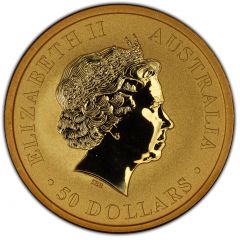 50 Dollars - Elizabeth II 4th Portrait - Australian Kangaroo - Gold Bullion Coin
