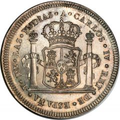 8 Reales - Carlos IV Proclamation coinage