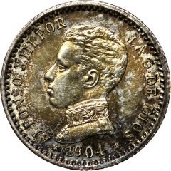 50 Centimos - Alfonso XIII 4th portrait