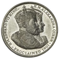Medal - Edward VII Coronation, Fenwick, white metal