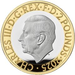 2 Pounds - Charles III George Orwell, Silver Proof