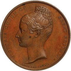 Medal - Victoria Coronation, T. Halliday, bronze