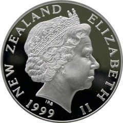 5 Dollars - Elizabeth II 4th Portrait, Wellington, Silver Proof