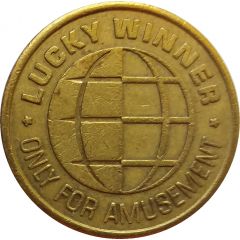 Game Token - Lucky Winner 22.4 mm, Brass