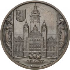 Laying of the foundation stone of the new city hall Leipzig