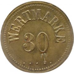 30 Pfennig Wert-Marke, Countermarked `T`