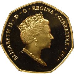 50 Pence - Elizabeth II D-Day Anniversary, Gold Piedfort
