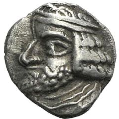 Obol - Oxathres I King left of altar