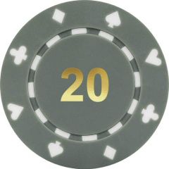 Poker Chip Suited, Numbered - 20