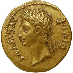 Aureus - Augustus IMP XII SICIL, Diana