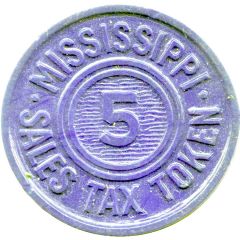 5 Mills - Sales Tax Token Mississippi