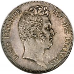 5 Francs - Louis-Philippe I without I, engraved edge