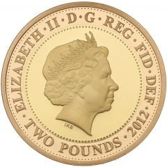 2 Pounds - Elizabeth II Olympic Handover, Gold Proof