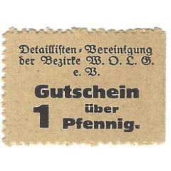 1 Pfennig Detaillisten-Vereinigung der Bezirke Witzenhausen, Oberkaufungen, Lichtenau, Großalmerode