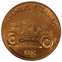 Franklin Mint - Collection of Antique Car Coins - Series 1 Stanley Steamer