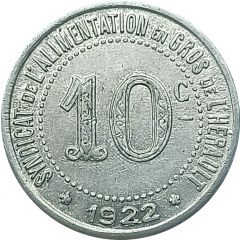 10 Centimes - Syndicat de l`Alimentation en Gros - Hérault [34]