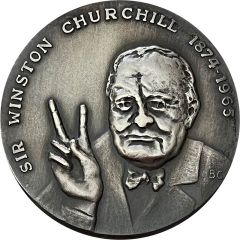 Medallion - Sudbury `Numismatic Park` `Sir Winston Churchill`, silver
