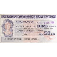 50 Lire Banca Provinciale Lombarda