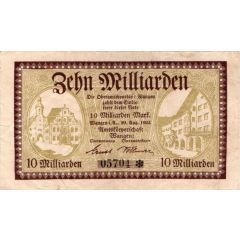 10 000 000 000 Mark Oberamt Wangen