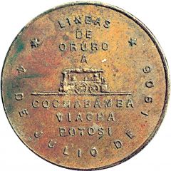 Medal - Railroad Lines of Oruro Cochabamba Viacha Potosi