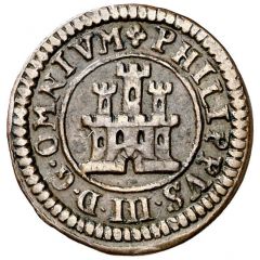 1 Maravedi - Felipe III Segovia,milled,billon